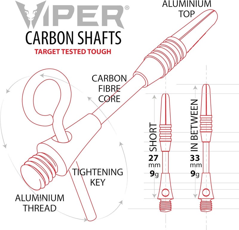 Viper Carbon Fiber High Performance Ultra-Light Dart Shafts, Set of 3 - Image 3